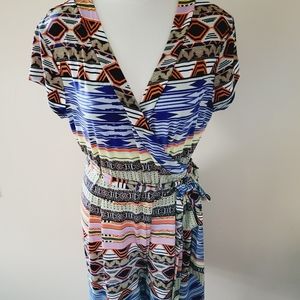 New Directions aztec belted romper size xl
